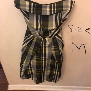 Strapless Plaid Dress